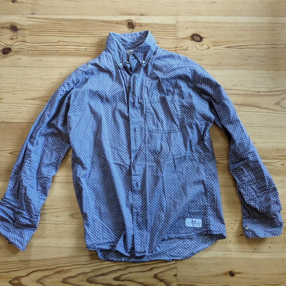 Muttonhead mens small oxford shirt purple paisley